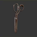 Vintage Metal Scissors With Classic Loop Handles And Screw Fastening For Crafting And Cutting Tasks