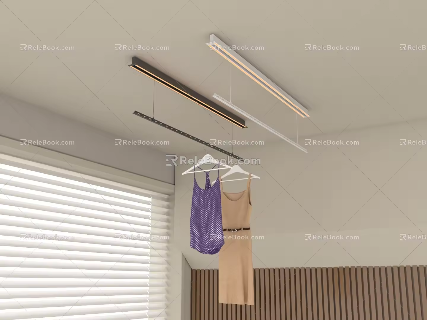 Drying rack invisible electric drying embedded hidden drying intelligent remote control drying electric invisible 3d model