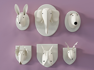 Modern Animal Wall Decoration Children's Room Animal Head Elephant Head Decoration Pendant model