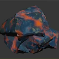 Colorful Transparent Crystal With Blue Pink Silver Hues And Faceted Surface On Black Background