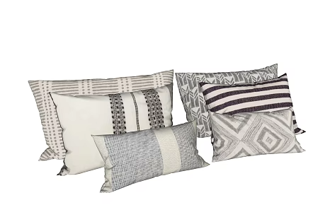 Modern pillow combination 3d model