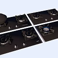 Modern Kitchen Gas Cooktops With Multiple Burners And Flame Design Features