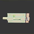 Polished Metal Locking Latch With Rectangular Body And Secure Bolt Design