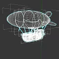 Vintage Airship With Wooden Boat Hull And Canvas Envelope Design