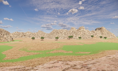 Modern Desert Dunes 3d model