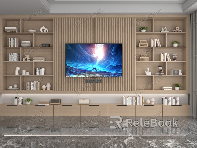 TV background wall model