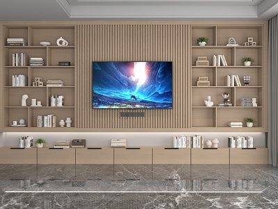 TV background wall model