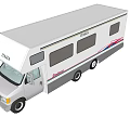 White Recreational Vehicle Car With Multiple Windows And Spacious Travel Design