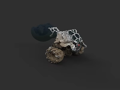Detailed 3D Tank Model With Mesh Structure And Heavy Duty Tracks 3d model