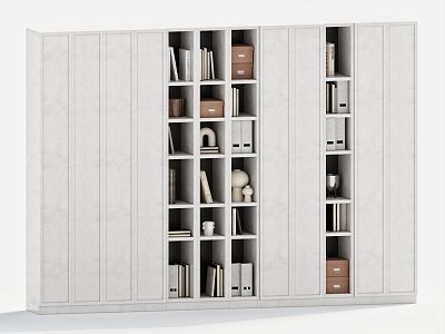 Bookcase High Cabinet Decorative Cabinet 3d model