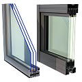 Door and window node profile 3d model