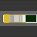 Industrial Conveyor System With Yellow Frame Transparent Guard And Green Belt