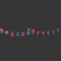 Colorful Decorative Bunting Flags For Festive Party Hanging Decoration