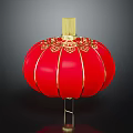 Traditional Red Chinese Lantern Furniture With Golden Ornamental Patterns For Home Decor