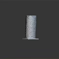 Carved Stone Column with Intricate Cloud Pattern and Square Base Design 3d model