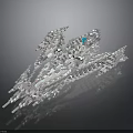 Futuristic Cosmic Spaceship Model With Geometric Structure And Crystal Elements For Interstellar Exploration 3d model