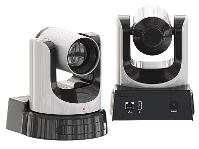 Modern Office Appliances Video Conference Cameras with Rotating Lens and USB Ports for Meeting Use 3d model