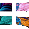 Sleek Modern Televisions With Vibrant Abstract Patterns Dynamic Visuals And Colorful Screens 3d model