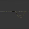 Old Wooden Sled With Worn Planks And Rope Handles On White Background