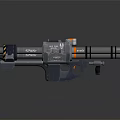Futuristic Sci Fi Weapon With Metallic Body And Detailed Mechanical Components