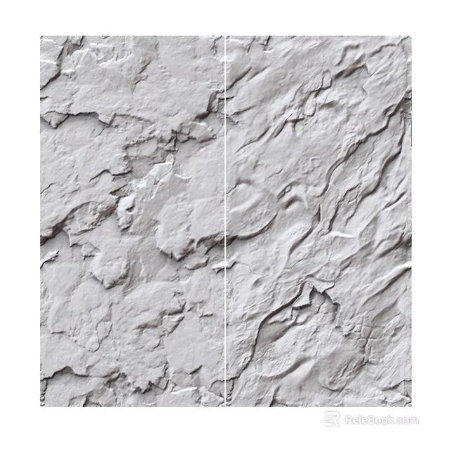 Textured Gray Wall With Rough Cracked Surface For Home Interior Design 3d model 