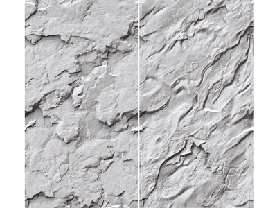 Textured Gray Wall With Rough Cracked Surface For Home Interior Design 3d model