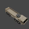 Military Green Large Functional Vehicle With Multi Wheel Cargo Bed And Spare Tire
