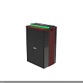 Two Red and Black Air Cooler Fans with Modern Design and Green