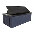 Modern Console Table With Power Outlet USB Port And Dark Finish Design