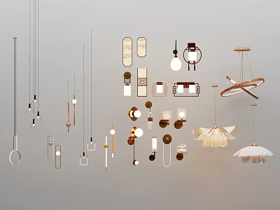 Modern lighting combination lighting combination 3d model