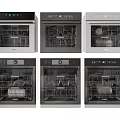 Various Modern Kitchen Dishwashers with Different Colors and Stainless Steel Finishes