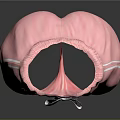 Pink Casual Shorts With White Drawstring Elastic Waist For Comfortable Summer Wear