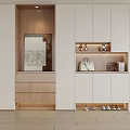 Modern shoe cabinet porch partition 3d model