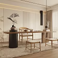 New Chinese Zen Tea Room Table 3d model