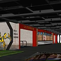 Modern Cinema Interior With Large Screen Comfortable Seats And Decorative Lighting