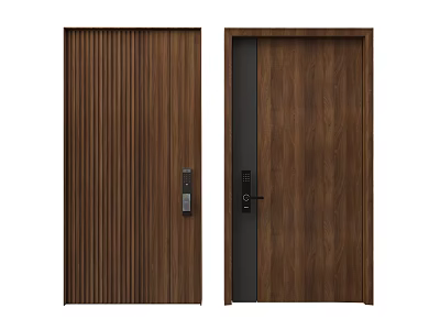 Modern entry door anti-theft smart lock 3d model