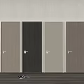 Modern Flush Doors in Various Wood Grain Colors for Home Interior Design