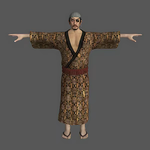 Realistic Ancient Robber Modern Realistic Ancient Man Male Robber 3d model