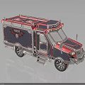 Unique Pink And Blue Vixens Food Truck With Metallic Finish Design