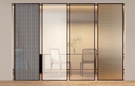 Glass partition 3d model