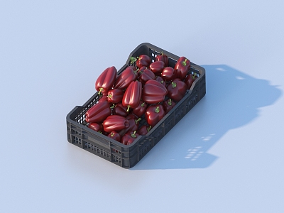 Pepper vegetable basket 3d model