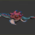 Turtle Cartoon Turtle Snapping Turtle Chickbill Turtle Reptile Cold Blooded Animal Reptile Class 3d model