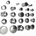 Silver Metal Handles for Home Furniture with Various Round and Flat Designs