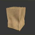 Brown Kraft Paper Bag With Scalloped Edge For Everyday Household Use