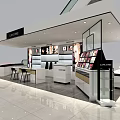 Lancome Specialty Store With Display Counters And Cosmetic Product Exhibits
