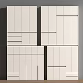 Modern Minimalist White Wardrobe With Multiple Doors And Sleek Design For Contemporary Bedroom Storage