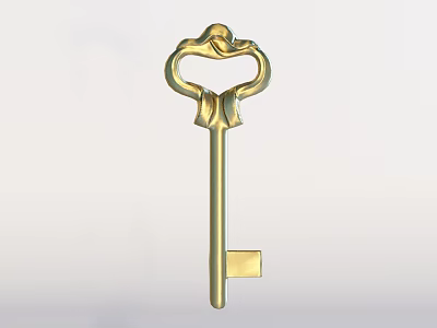 Vintage Ornate Golden Door Handle with Intricate Decorative Design and Elegant Finish 3d model