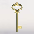 Vintage Ornate Golden Door Handle with Intricate Decorative Design and Elegant Finish