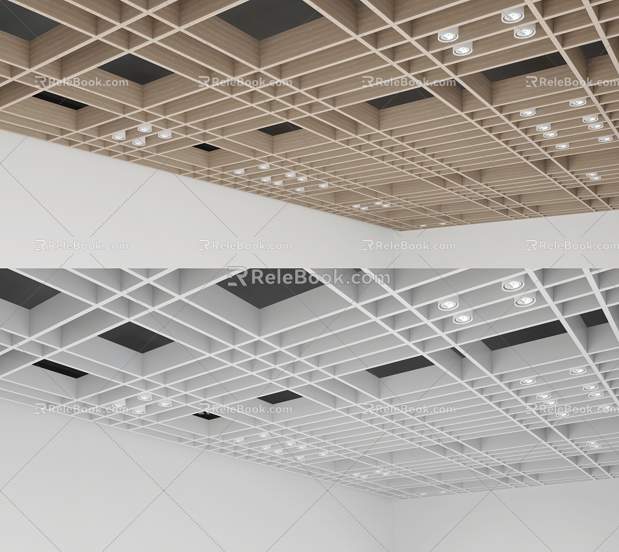 Modern Ceiling Grille Ceiling Square Ceiling 3d model