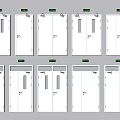 Different Types of White Safety Doors With Green Indicator Lights